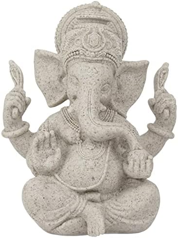 Vimtrysd 8 Inch Large Ganesha Statues, Hindu Elephant Statue Ganpati Idol Buddha Sculptures, Indian God Lord Ganesh Statue, Home Temple Mandir Meditation Yoga Room Decor