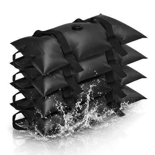 Umbrella Base Water Weight Set of 4 Patio Fillable Water Bags for Weight Heavy Duty Furniture Outdoor Weights to Hold Down Umbrella Stand Patio Garden Backyard Black (4-PCS)