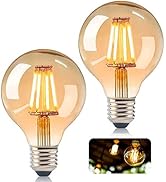 KIPIDA Edison Vintage Glühbirne, G80 Edison LED Lampe Antike Leuchtmittel Globe Birne E27 4W Warm...