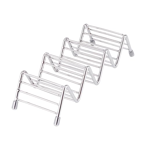 HOLIDYOYO 3grids Taco Rack Stand Stainless Steel ...