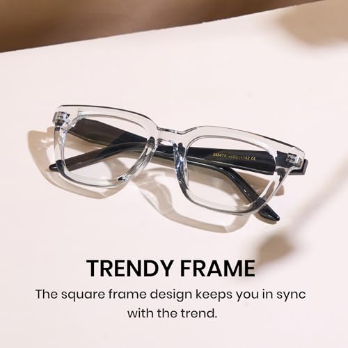 Image of Cyxus Blue Light Blocking Glasses Women Men TR90 Square Chunky Frame Computer Gaming Party 8237