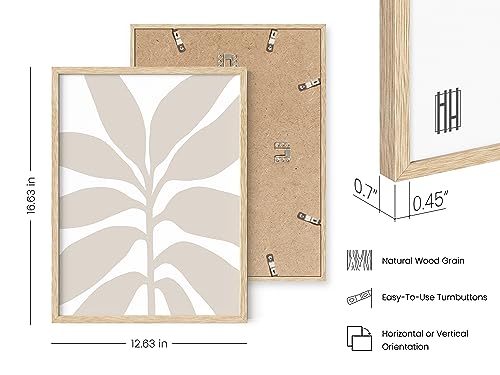 HAUS AND HUES Neutral Wall Decor - Set of 3 Minimalist Art, Boho Art Decor for Living Room, Frameable Botanical Prints (Beige Frame, 12x16) by HAUS AND HUES - Used condition - Image 3