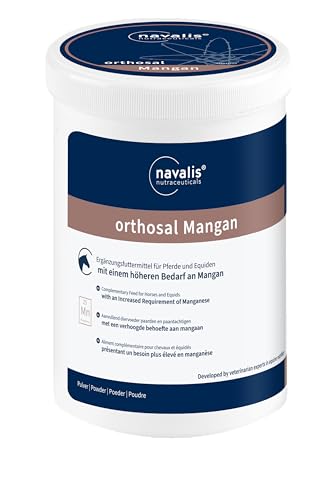 Navalis Orthosal Mangan | 1 kg | Ergänzungsfuttermittel für Pferde | Während der Trächtigkeit & bei Stoffwechselstörungen empfohlen | Zur Unterstützung bei Manganmangel