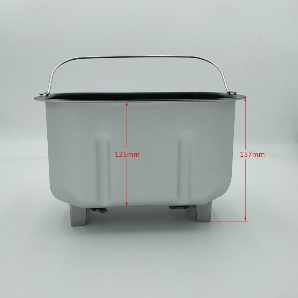 Cubo antiadherente de repuesto para máquina de pan, molde de aleación de aluminio con 2 paletas de amasado, 24,8 x 15,5 x 15,7 cm, compatible con la mayoría de marcas