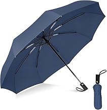 MOROVIK Portable Auto Travel Umbrella, UV Big Size Umbrella for Sun Protection Rain Windproof Strong large 3 fold for men women kids boys girls Perfect small & stylish Windproof & Compact