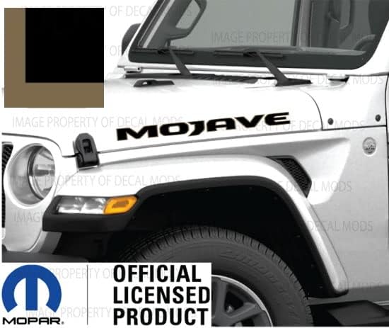 Miniatura 4 de Decal Mods Mojave - Calcomanía gráfica de vinilo para Jeep WranglerMojave JLJT (2019-2024), color negro con contorno de bronce 392 FB392O (juego de