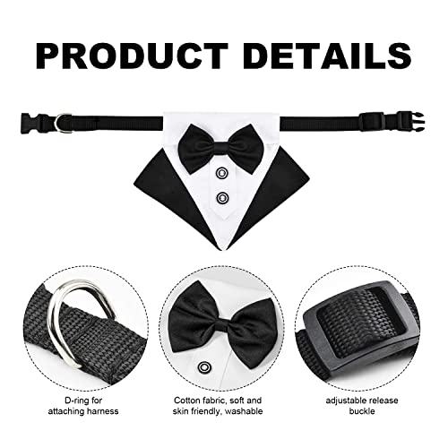 Hund Smoking Bandana Halsband, Formale Hochzeit Party Hund Hochzeit Bandana,Verstellbar Krawatte Haustier Anzug Fliege Bandana für Hochzeit Geburtstag Kostüme (M)