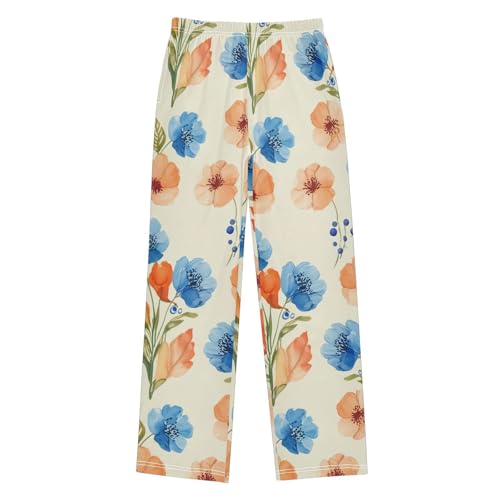 J JOYSAY Floral Blossom Foliage Pajamas Pants Soft Long Pajama Bottoms Lounge Sleep Pants Size S-XL