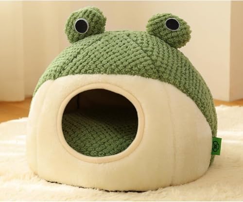 Fiegcit 猫ベッド ペットベッド 犬ベッド ふわふわ 大型犬用カバー 取り外し可能 洗える 猫クッション 滑り止め 四季通用 ゆったり 猫ハウス ペット用 小型犬 中型犬 ペットソファ 快適寝ます (立体的な巣-S)