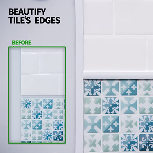 Longking 10 Ft Self-Adhesive Caulk And Trim Strips For Tiles, Floors, Ceilings, Countertops And More In White #TOP5