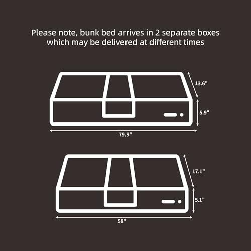 Image of Full Over Full Bunk Bed with Ladder, Solid Wood Bunk Bed with High Guardrail and Ladder for Kids, Teens, Dorm Rooms, and Guest Rooms, No Box Spring Needed, Espresso