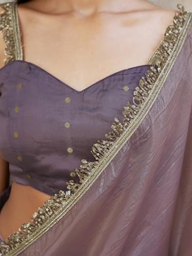 Image of Womanista Crunchy party saree for Women | organza saree for women
