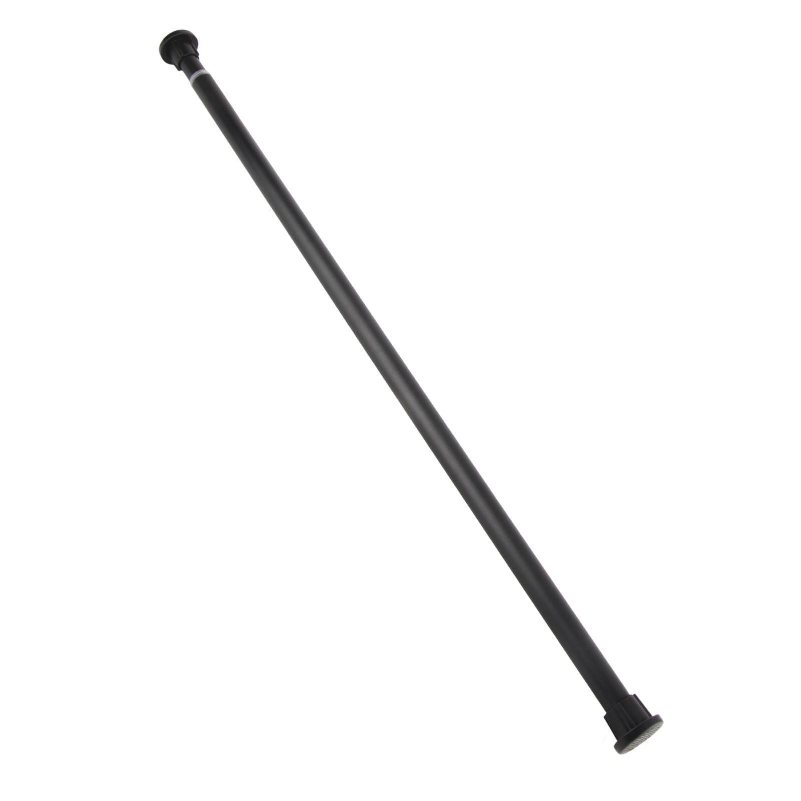 AMONIDA Tringle à Rideau Télescopique à Tension Noire Réglable, Cintre pour Vêtements, Décoration Minimaliste pour la Maison, en Acier Inoxydable (70 à 120 cm)