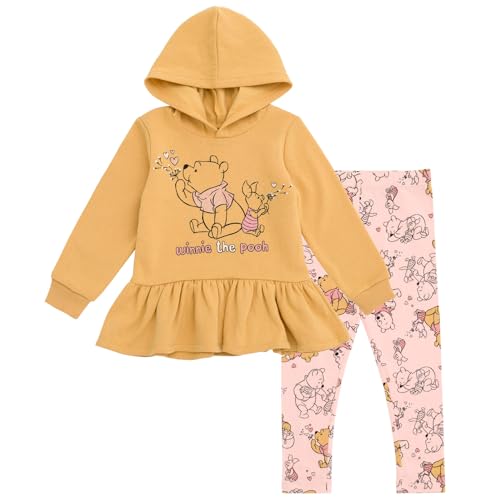 Image of Disney Junior Fleece Pullover Hoodie and Leggings Outfit Set Infant to Big Kid Sizes (12 Months - 14-16)