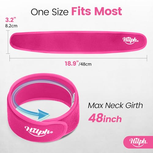 Image of Hilph Neck Ice Pack Wrap, Throat Ice Pack for Tonsillectomy, Adjustable Flexible Cold Pack Cold Compress for Neck Cervical Pain Relief, Surgery Recovery, Hot Flash, Thyroidectomy, Hot Weather, Red