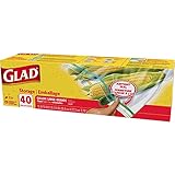 GLAD Plastic Bags for Food Storage with Zipper, Gallon Disposable Food Storage Bag, , 40 Count (Pack of 9)