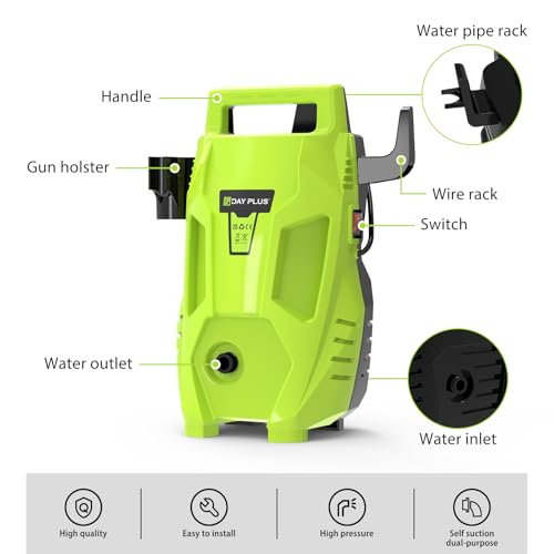 5800W Electric High Pressure Washer 480Bar PSI Power Jet Wash Patio Car Jet Washers with 7m Hose & 5.5m Power Cord, Adjustable Nozzle - Image 3