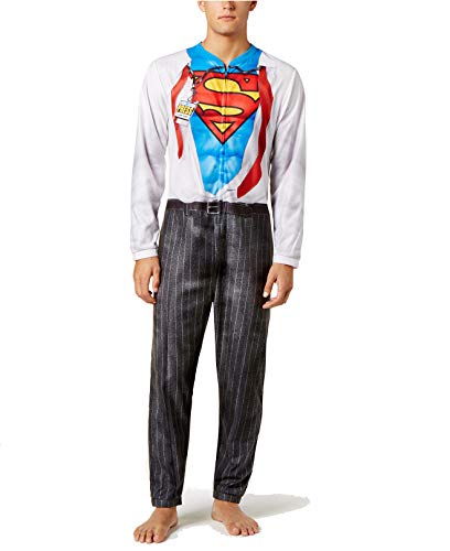Briefly Stated Men's Superman Jumpsuit Pajama Multi XL