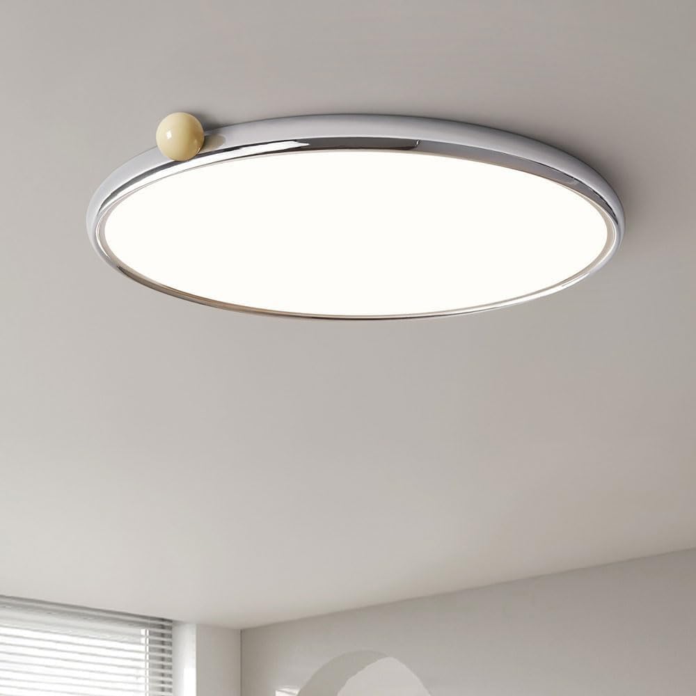 Abinlina Dimmable 42W LED Flush Mount Ceiling Light Fixture - 3CCT Round 19.7 in for Kitchen, Hallway, and Laundry Room(15.7in)