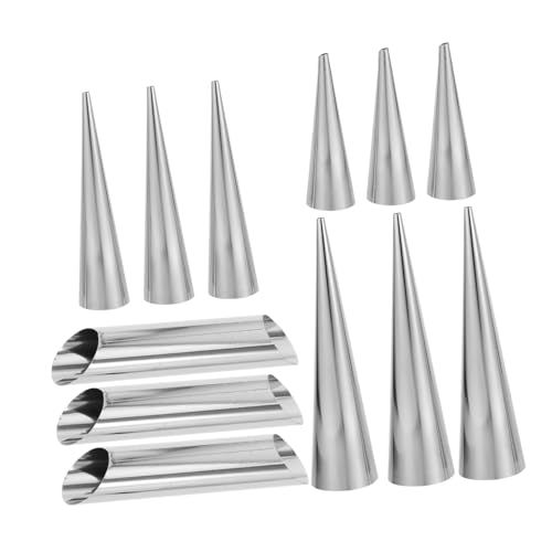 Cabilock 12pcs Stainless Steel Cannoli Forms Kit Nonstick Pastry Molds for Croissant Baking for Home Kitchen Use