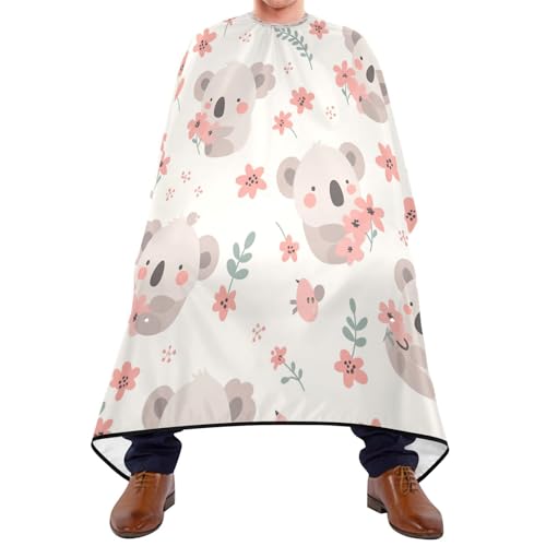 Kigai Cute Koala Hair Cutting Cape for Men & Women Waterproof Barber Cape Professional Hairdressing Salon Styling Apron with Adjustable Closure Snap