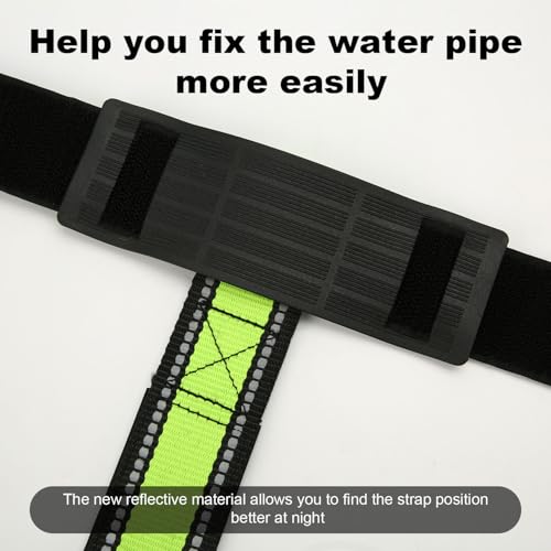 Image of BOXOB RV Hose Fastening Device, Magic Adhesive Styles RV Sewer Hose Support Adjustable Camper Sewer Accessory Hose Tightening Fittings for Camping Avoid Waste Pipe Dislodge (Fluorescent Green)