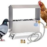 Abbeveratoio Automatico Per Polli Abbeveratoio Automatico in Acciaio Inossidabile Con Valvola A Galleggiante E Piedini in Metallo Di Grande Capacità Per Polli Anatre Piccioni Oche (9 L)