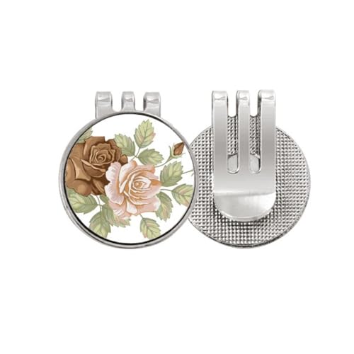 Marqueur de balle de golf magnétique émail rose blanche pour golfeur
