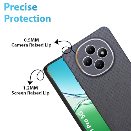 Image of LIRAMARK Rugged Carbon Fibre TPU Armor Silicone Back Cover Case for Oppo F31 Pro 5G