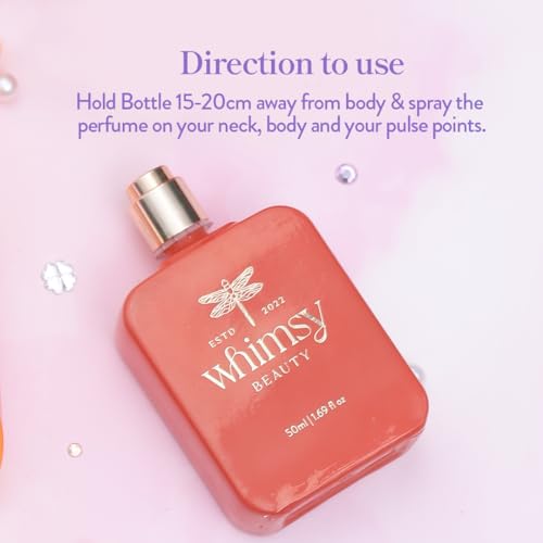 Image of Whimsy Beauty Kids Perfume for Girls | Water Based Alcohol Free Fragrance with Juniper Berry and Plum Notes | Skin Friendly Long Lasting Scent | 4 to 16 Years | Organic, Chemical Free | 50 ml (SLAY