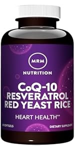 MRM Nutrition CoQ-10 Resveratrol Red Yeast Rice | Heart Health | Powerful antioxidants | Healthy ...