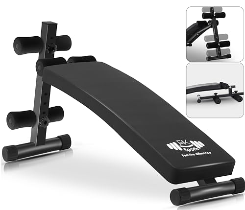 FK Sports Adjustable Weight Bench | Sit up Bench Bench Press Workout Bench | Gym Bench with 6 Adjustment Level | Exercise Bench with Thigh Support | Gym Equipment for Home 330LB/150KG Capacity