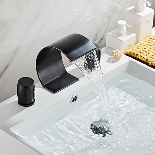 Robinetterie cascade 3 trous noir rétro pour transformer votre rituel beauté