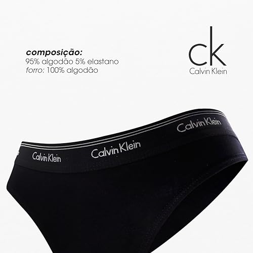 kit 2 Calcinha Calvin Klein CK Cotton Tanga | 2 Pretas | G | Calvin Klein