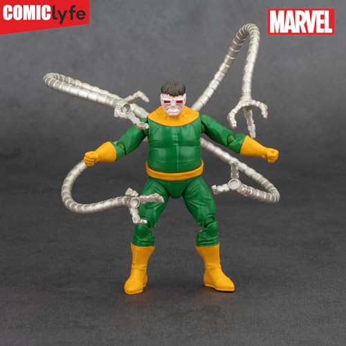 Image of Marvel Dr. Octopus 4-Inch Spiderman Universe Supervillain Action Figure Toy | Marvel Spider-Verse Collectible Figurine by Comiclyfe | Articulated ABS + PV Material | Super Heroes Toy for Boys
