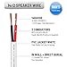14 Gauge Speaker Wire (50FT), Electrical Wire,14 AWG Stranded PVC Extension Cord, 12V Low Voltage/Tinned Copper/Flexible Cable for Automotive Wiring, Lamp Cord, Marine Cable-CCA