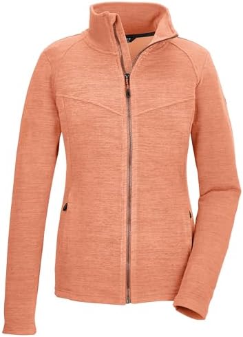 killtec Dames Gebreid fleecejack/jack met capuchon KOW 2 WMN JCKT, dark aquaverde 38, 39677-000