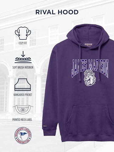 Image of JanSport NCAA Officially Licensed Rival Hoodie, Long Sleeve Unisex Sweatshirt, Cotton-Polyester Blend, Double-Layered Hood