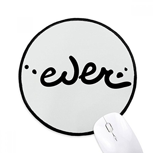 Tapis de souris rond noir beatChong Jamais avec citation drôle