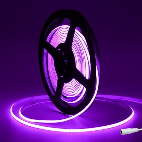 Tayire DC12V Ruban LED COB Volette, 5m 480LED/m Néon Bande Lumineuse LED, 2,7mm LED Strip Rubans à LED COB pour la décoration de la salle FPV de...