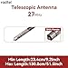 Radtel RTA-27B Telescopic 27MHz CB Antenna SMA-Female Connector for Radtel RT-860 RT-880 RT-880G UV-98 Plus RT-920 RT-950 RT-950 PRO BJ-7800 BJ-9000 Handheld Radio