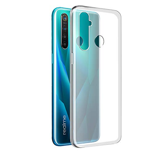 Image of Fashionury Crystal Clear Case for Realme 5S | Yellowing Resistance | Transparent TPU Silicone | Raised Camera Lips | Slim Transparent Cover