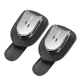 YCDCP Sunglass Holder for Car, for BMW Car Accessories Sunglasses Holder, 2 PCS Leather Visor Sunglasses Holder Clip for Car Accessories(Black)