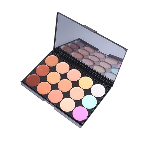 Balacoo Makeup Brushes with Concealer 15 Colors Palette Powder Brush for Professional Home Use