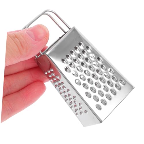 Juego de 2 ralladores de acero inoxidable portátil de 4 caras miniatura 4