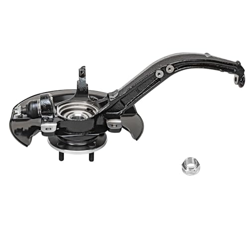 Image of Detroit Axle - 2.4L Front Knuckles Control Arms for 2003-2007 Honda Accord 2004 2005 2006 Steering Knuckles and Wheel Bearing Hub Lower Control Arms Replacement [Manual Transmission]