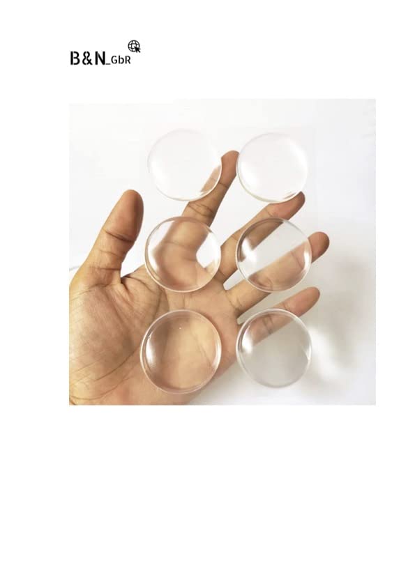 B&N_GbR Gumminoppen Puffer selbstklebend Stopper, Silikon Gummipuffer für Türklinken/Möbel, Ø 4cm, Türstopper Klinke transparent, Anti Rutsch Pad Noppen