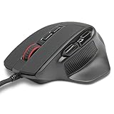 RED SAMURAI ゲーミングマウス 有線 RGBライト 12400DPI 7ボタン カスタマイズ対応 サイドボタン搭載 高速1000Hz反応 ゲーマー向け 人間工学マウス ブラック