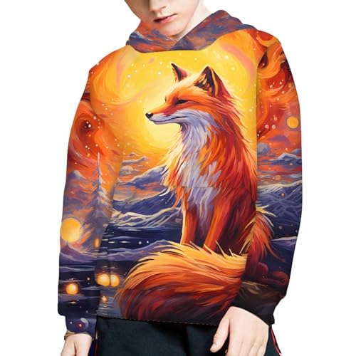 GLUDEAR Boys’ Girls’ Novelty Unicorn Galaxy Hoodies Sweatshirts Pullover 5-12Y3