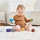 SUPERBE BEBE Montessori-Spielzeug Für Baby & Kinder Ab 6 Monaten - Silikonwürfel Kleinkind - Silikonspielzeug Baby - 12 Sensorische Aktivitätswürfel - Frühförderung & Zahnung - Geschenk Zur Geburt